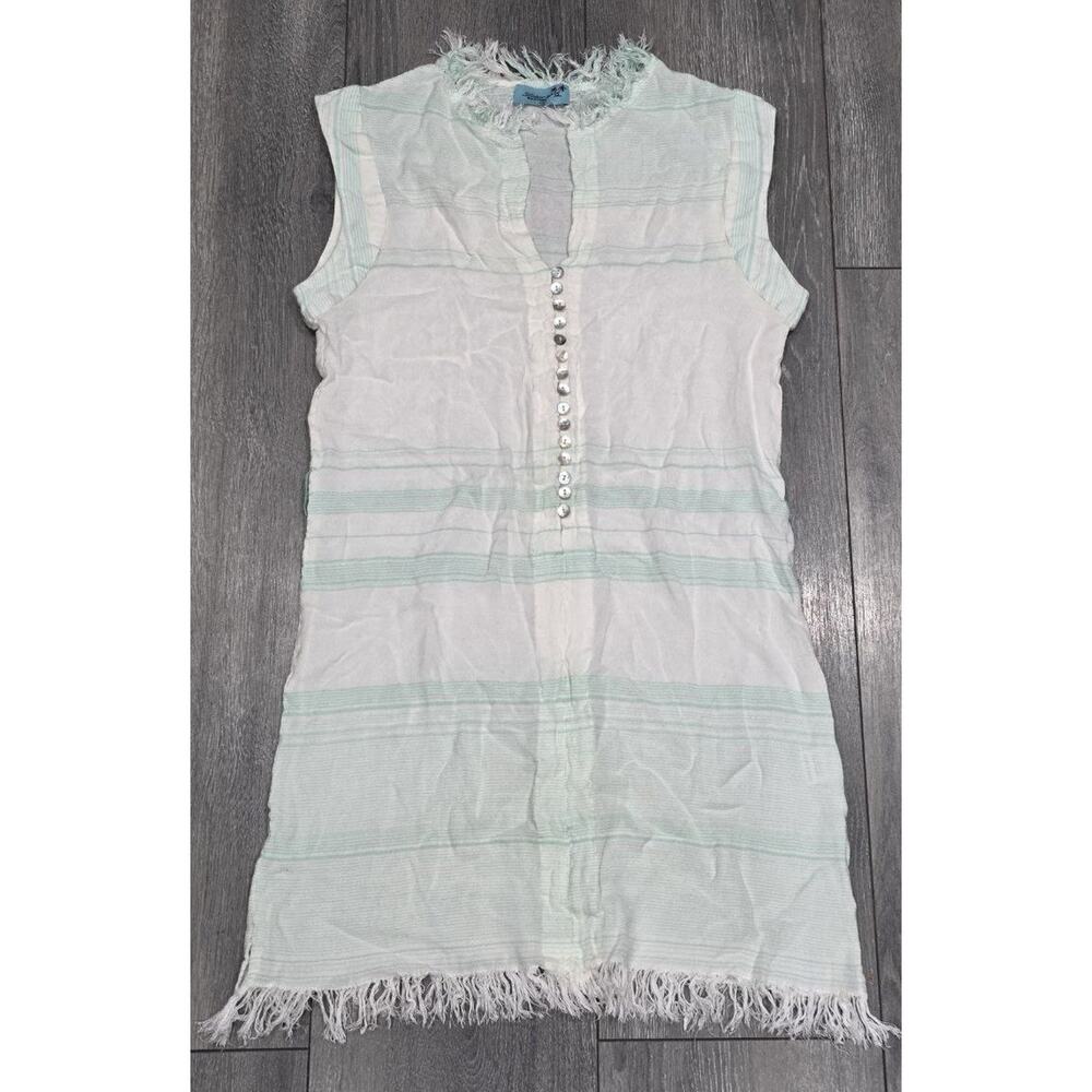 LETARTE HANDMADE CAP SLV SHIRT DRESS BEACH COVER White Medium A004640